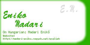 eniko madari business card